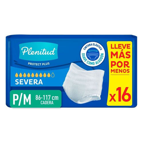 Pañal para adulto Plenitud protect plus P/M - 16 Uds