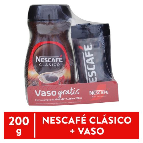 Cafe Clasico Mas Vaso Nescafe 200 Gr