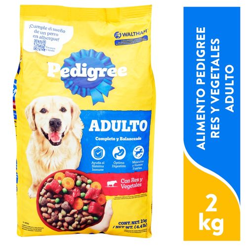 Alimento Seco Para Perros Adultos Pedigree Res y Vegetales - 2 kg