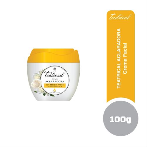 Crema Facial  Teatrical Aclaradora Células Madre de Rosa Blanca – 100 g