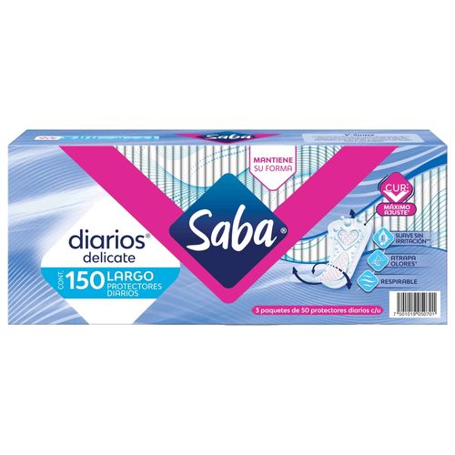 Protectores Saba Diario Largos 150 Ea