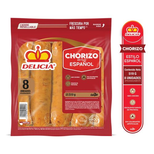 Chorizo Estilo Espanol Delicia 519 g