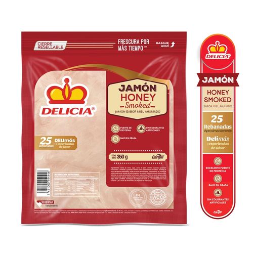 Jamon Honey Smoked Delicia 350g Gr
