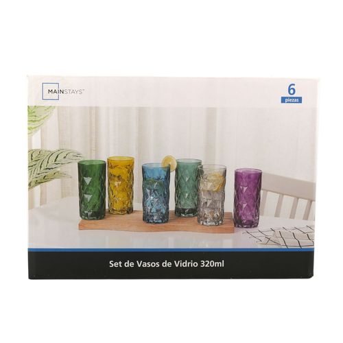 Ms Set De Vasos De Vidrio 6unid 320ml