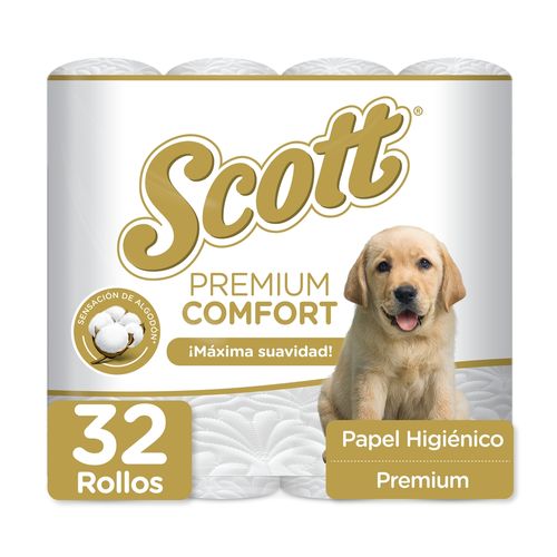 Papel Higiénico Scott Premium Comfort Triple Hoja -32 Rollos