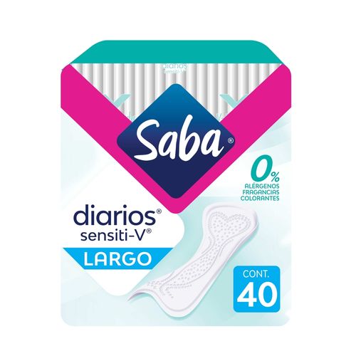 Protectores Diarios Saba Sensiti-V Largos -  40 Unidades