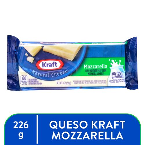 Queso Mozzarella Natur Bloq Kraft 226 Gr