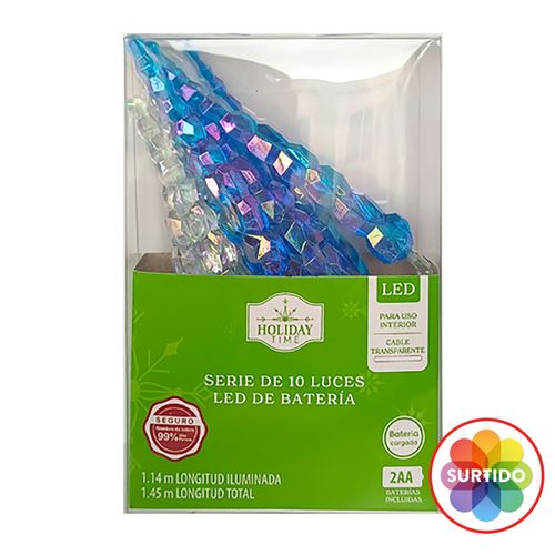 Luces Led Holiday Time Diseño Snowflake Serie 10 luces