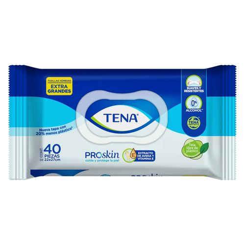 Toalla Tena humeda manzana vitamina E - 40 Uds