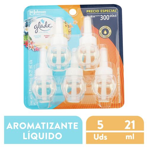 Glade Rep Piso Azul Hawaian 5pack 105 Ml