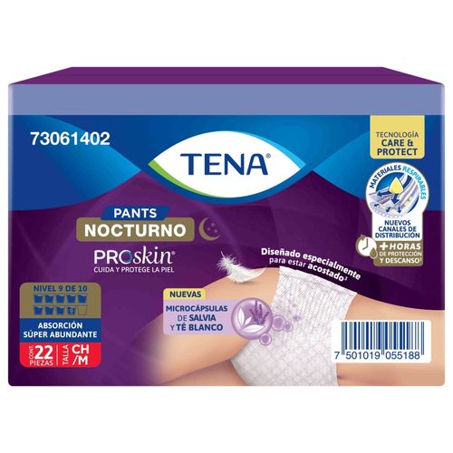 Pañal para adulto Tena pants nocturnos talla M - 22 Uds