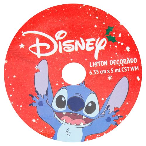 Listón Stitch Decorado - 6 cm x 5 m