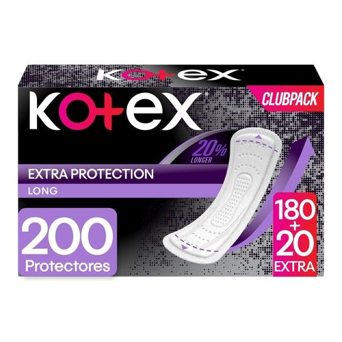 Protectores Diarios Kotex Largos - 200 Unidades