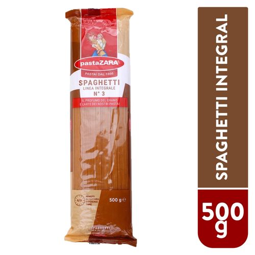 Pasta Zara Spaguetti Integral No.3 - 500 g