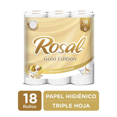 Papel Higienico Rosal Gold 3p 350h 18ea