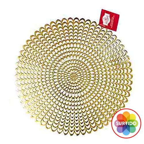 Individual Holiday Time redondo dorado