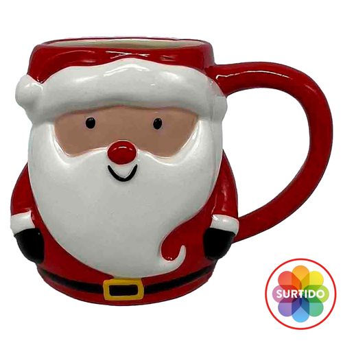 Taza Holiday Time con forma y diseño navideño