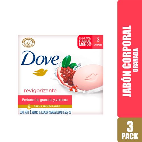 Jabón Barra Dove Revigorizante Granada en Barra - 270 g