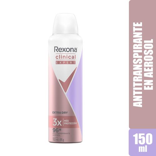 Desodorante Rexona Clinical Extra Dry en Aerosol - 150 ml