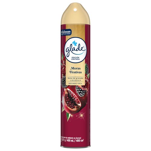Aromatizante Glade Aerosol Edición Limitada Moras Festivas 400ml