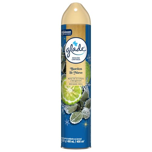 Aromatizante Glade Edicion Limitada Aerosol Sueños de Nieve 400 ml