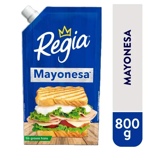 Mayonesa Regia Sin Grasas Trans Doypack - 800 g