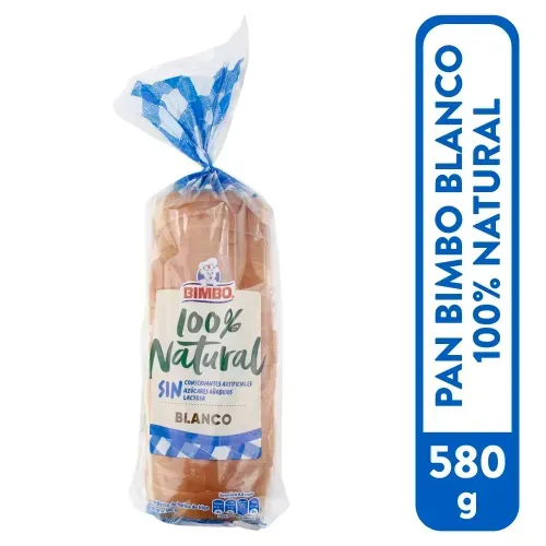 Pan Molde Blanco Natural Bimbo 580 Gr