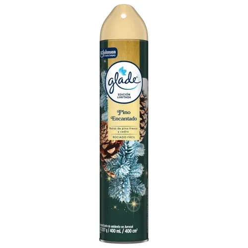 Aromatizante Glade Edicion Limitada Pino Encantado Aerosol 400 ml