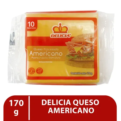 Queso Procesado Americano Delicia 170g