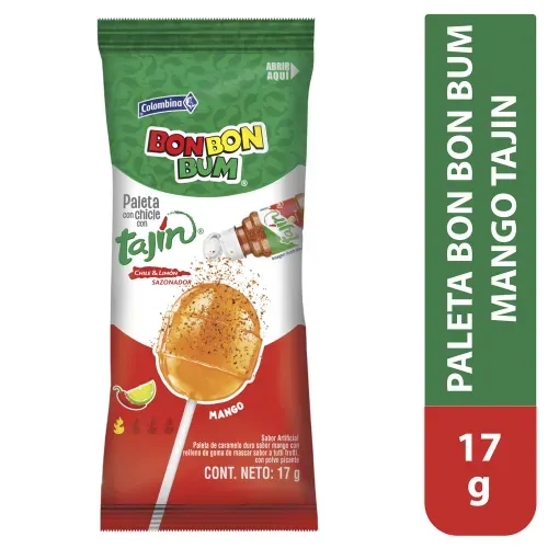 Bon Bon Bum Tajin Mango Colombina 17g