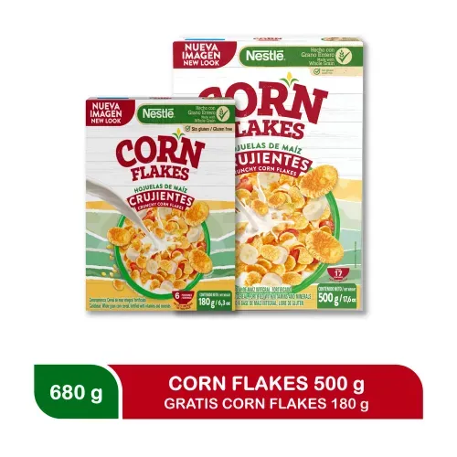 Pack Cereal Corn Flakes 500 g + 180 g Gratis - 680 g