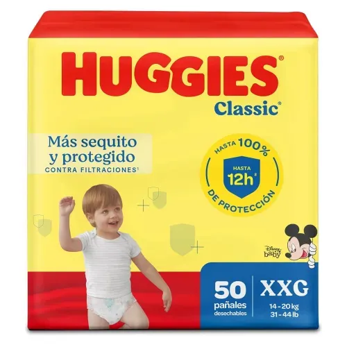 Pañales Huggies Classic Etapa 5/XXG - 50 Unidades