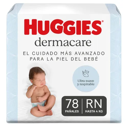 Pañales Huggies Dermacare Etapa 0/RN  - 78 Unidades