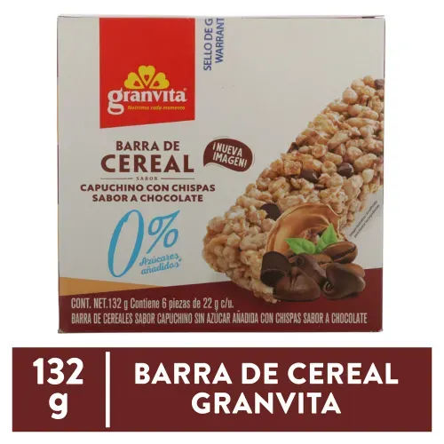 Barra Cereal 0 Azucar Capuccino 132gr