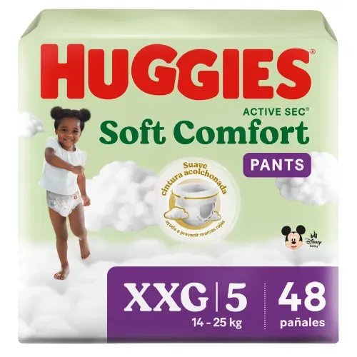 Pañales Huggies Soft Comfort Pants Etapa 5/XXG - 48 Unidades