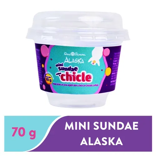 Helado Mini Sundae Chicle Alaska 70 g
