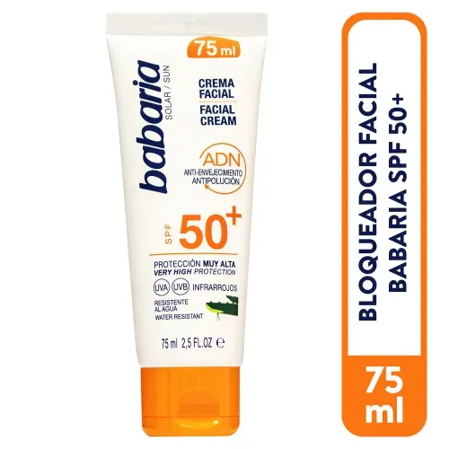Protector solar facial Babaria crema FPS 50 - 75 ml