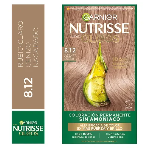 Tinte Oleo Nutrisse Rubio Claro Pla 8.12