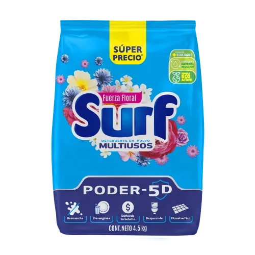 Detergente Surf Fuerza Floral en Polvo - 4500 g