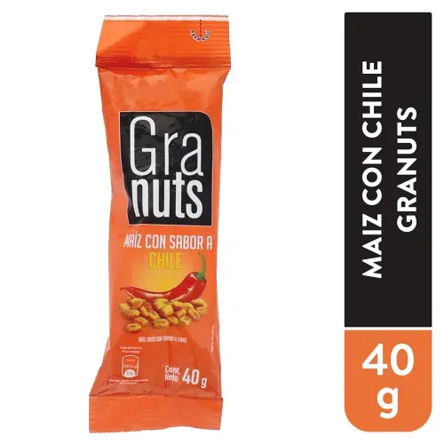 Maní y Otras Semillas Granuts Maiz Frito Con Chile8 Granuts 40 g