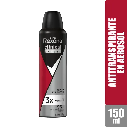 Desodorante Rexona Clinical Sport Strength en Aerosol - 150 ml