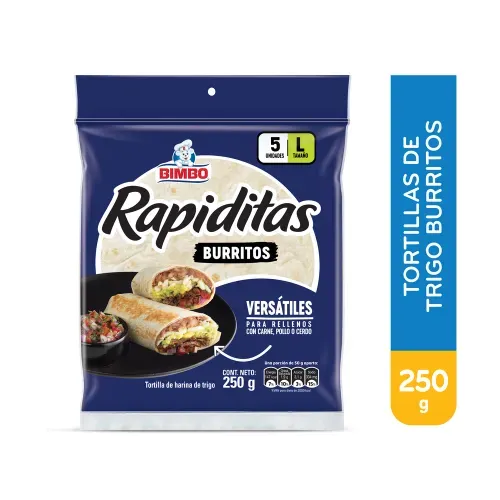 Tortilla Bimbo Trigo Burritos Clásicas 5 uds - 250 g