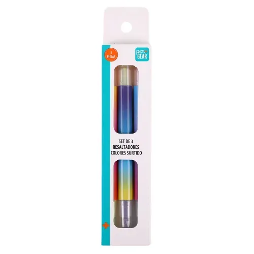 Resaltadores Pen Gear colores surtido, set -3 pzas
