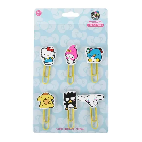 Clips Hello Kitty Surtidos -6 pzas/50 mm