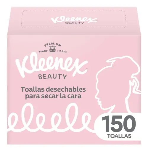 Toallas Kleenex Beauty para secar la cara - 150 Unidades
