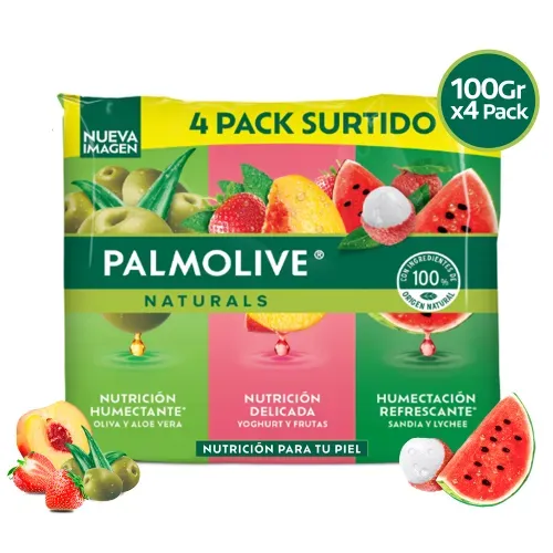 Jabón de Tocador Palmolive Naturals Mixto 4 pack - 400 g