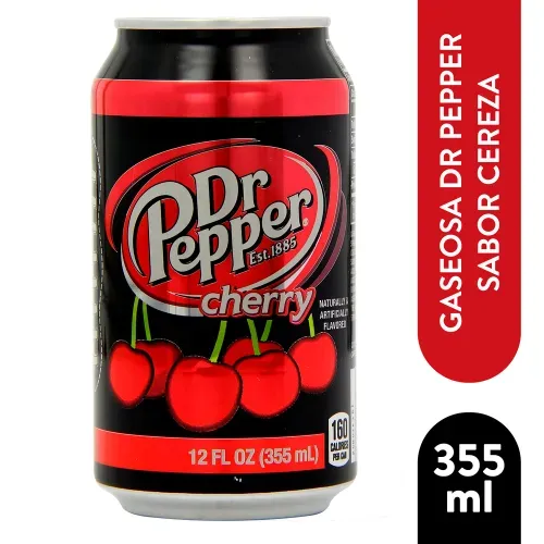 Gaseosa Dr Pepper Cherry 355 ml