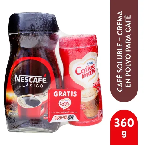 Nescafe Clasico Mas Coffeemate 360gr