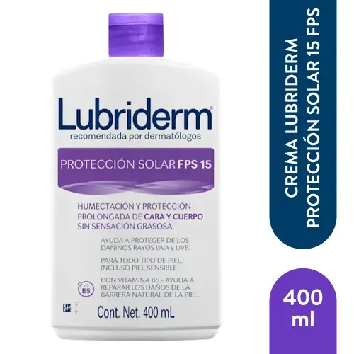 Crema Lubriderm humectante con FPS 15 - 400 ml