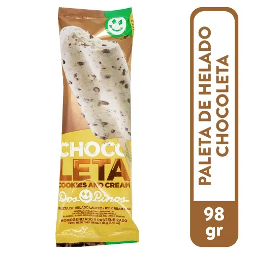 Paleta Cookies And Cream Dos Pinos 98g